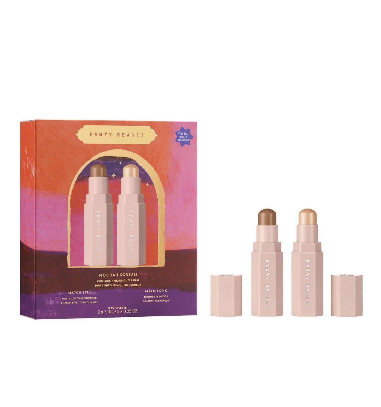 ست فول سایز کانتور و هایلایتر استیکی فنتی بیوتی Fenty Beauty match stix duo